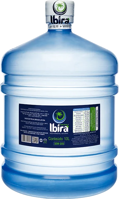 Água mineral Ibirá sem gás, galão de 10 litros