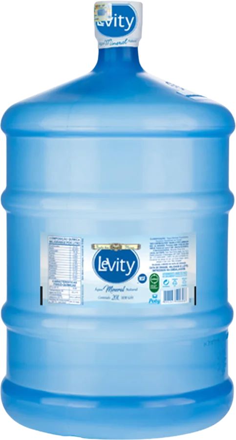 Água mineral Levity sem gás, galão de 20 litros