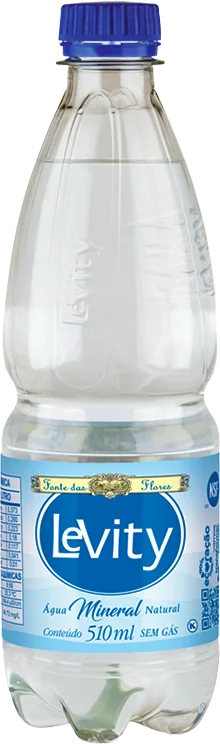 Água mineral Levity sem gás, garrafa de 510 mL