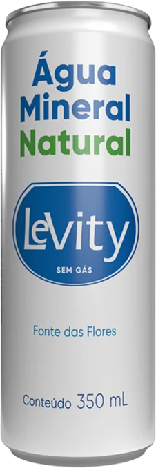 Água mineral Levity sem gás, lata de 350 mL